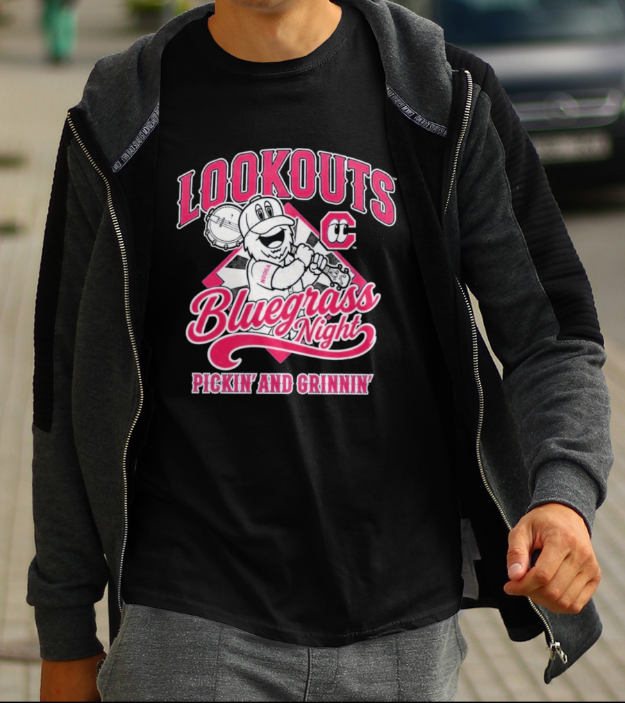 Lookouts Bluegrass Night Pickin' And Grinnin' Chattanooga Baseball C T-Shirt