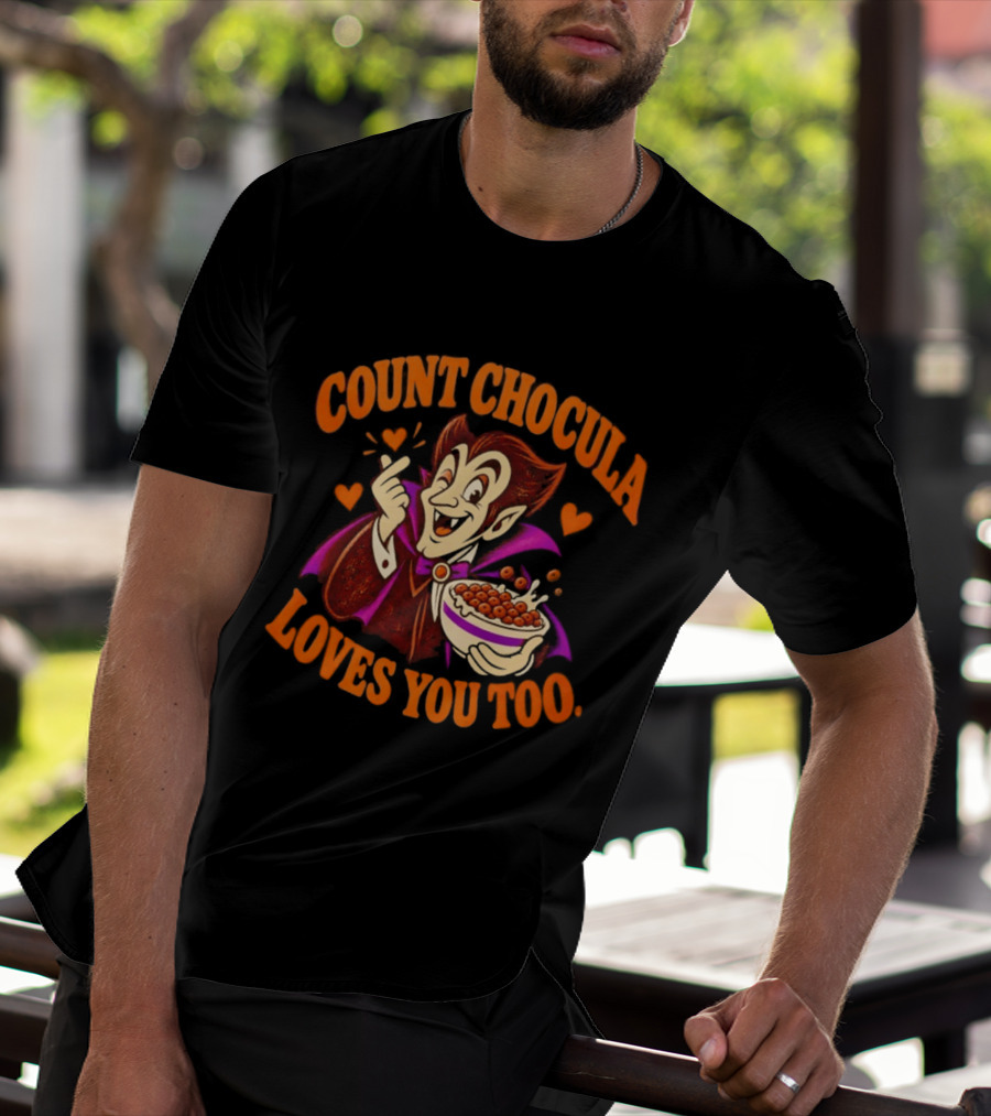 Count Chocula Loves You Too Vintage Cereal Monster Breakfast Fun T-Shirt