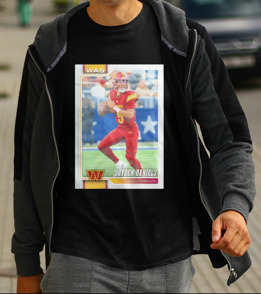Jayden Daniels Washington Commanders Quarterback 2026 Topps Football T-Shirt