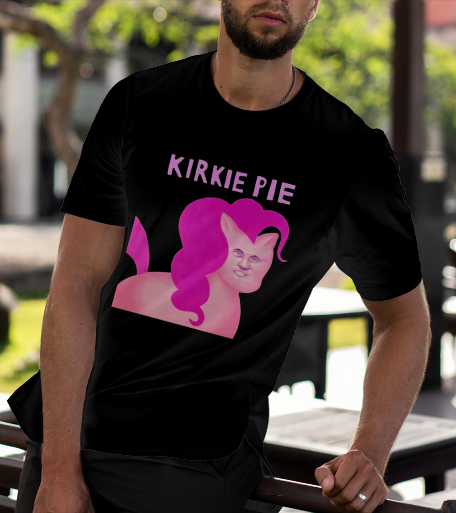 Kirkie Pie Pink Pony Cartoon Face T-Shirt