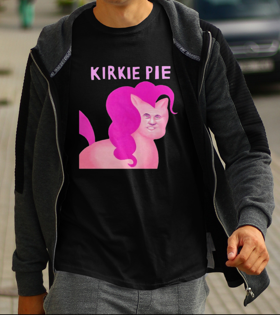 Kirkie Pie Pink Pony Cartoon Face T-Shirt