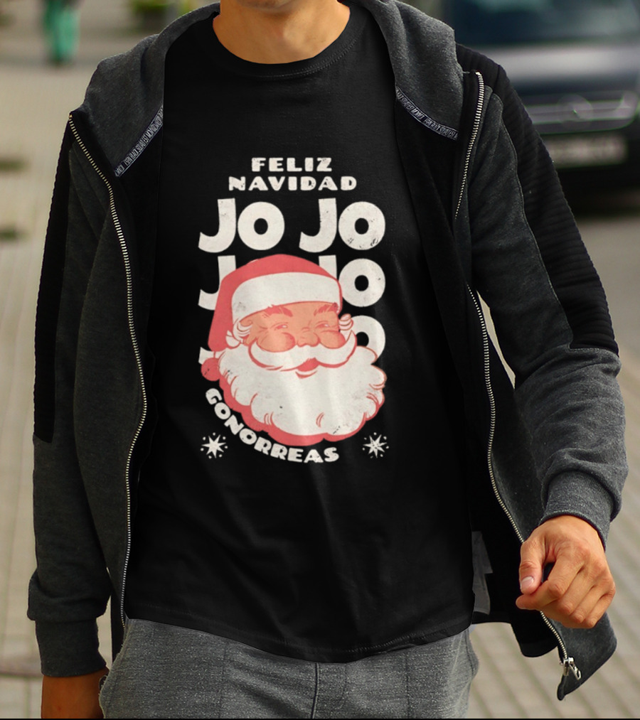 Feliz Navidad Jojo Santa Claus Christmas Gonorrea T-Shirt
