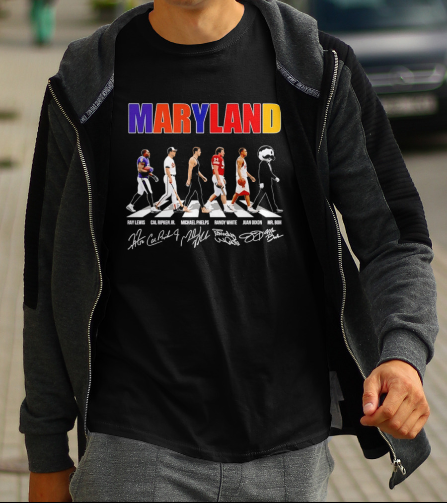 Maryland Ray Lewis Cal Ripken Jr Michael Phelps Randy White Juan Dixon Mr Boh T-Shirt