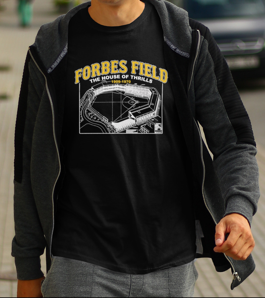 Forbes Field The House Of Thrills 1909 1970 Blueprint Pittsburgh PA T-Shirt