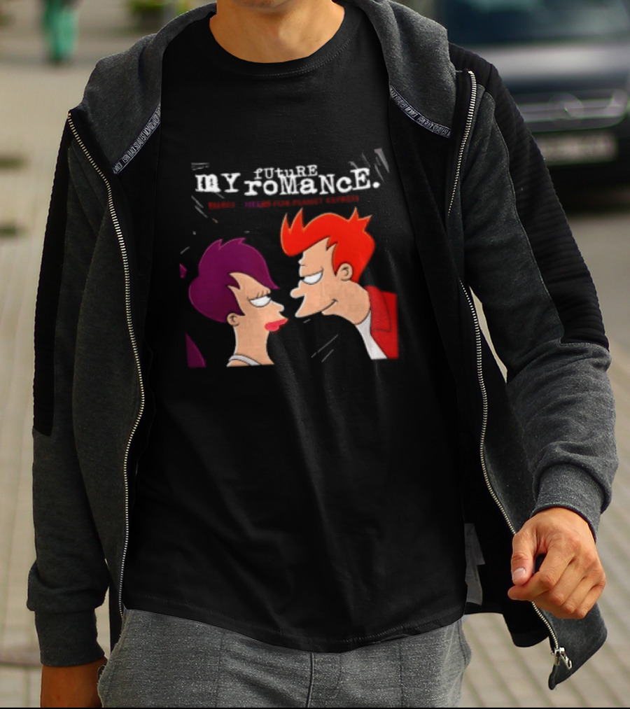 Future My Romance Three Cheers For Planet Express Futurama Leela Fry T-Shirt