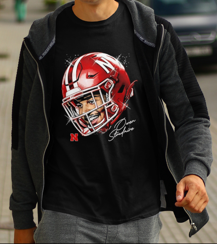 Owen Stoudmire Nebraska Cornhuskers Football Helmet T-Shirt