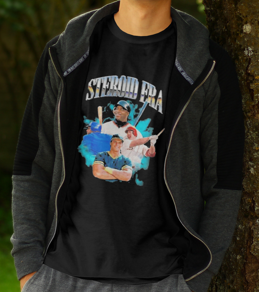 Steroid Era Baseball Players Montage With Bats And Uniforms T-Shirt