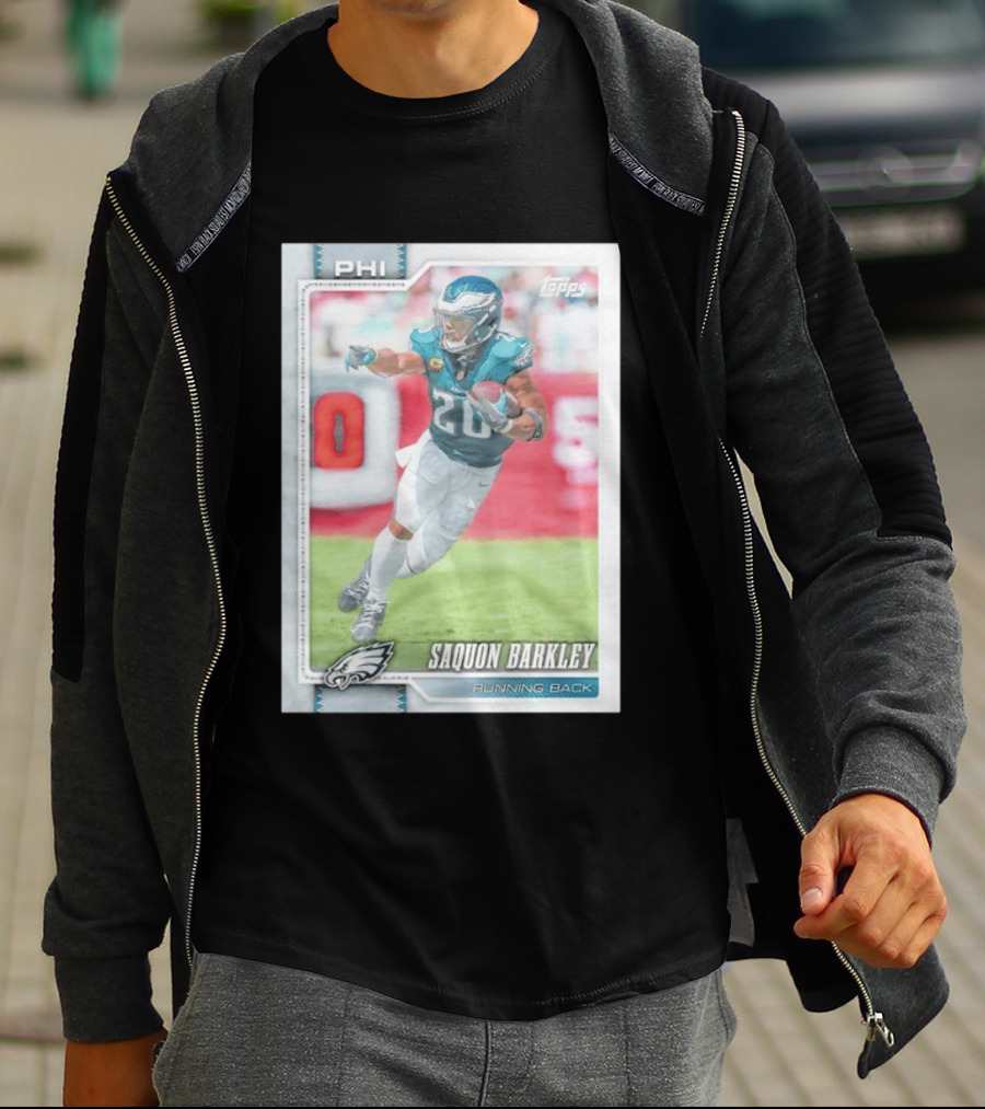 Saquon Barkley Topps Philadelphia Eagles 2026 Running Back Card T-Shirt