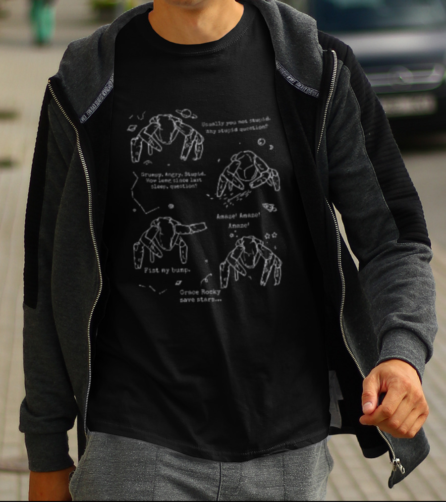 Usually You Not Stupid Why Stupid Question Grace Rocky Save Stars Friends Legendary T-Shirt
