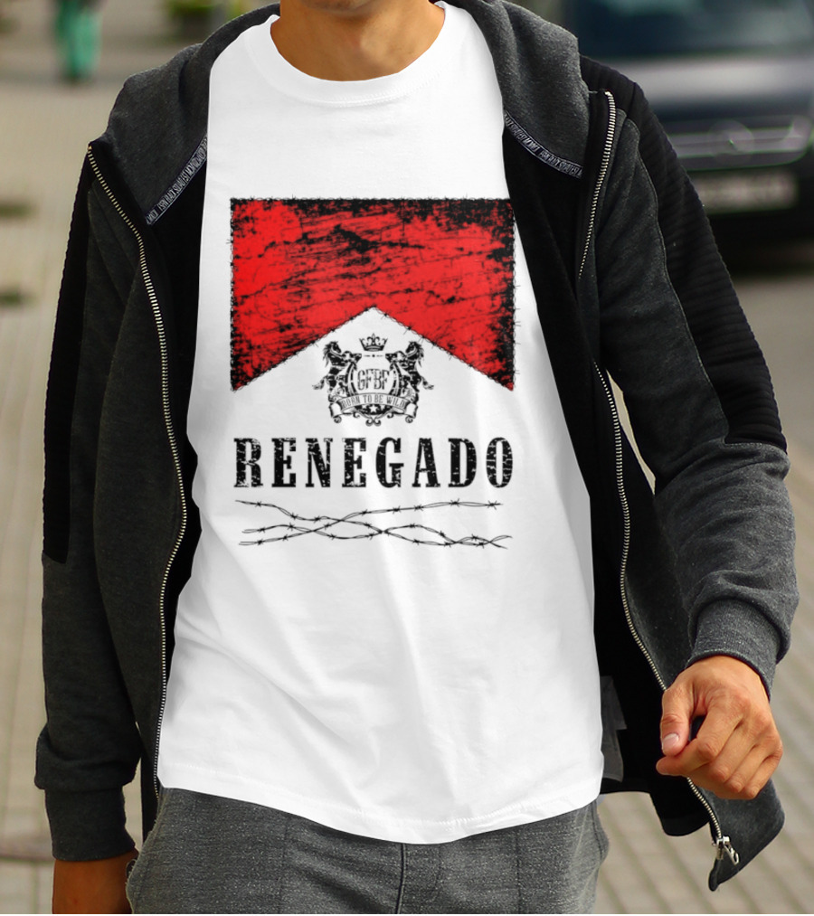 Renegado Born To Be Wild Red Crest Gothic T-Shirt