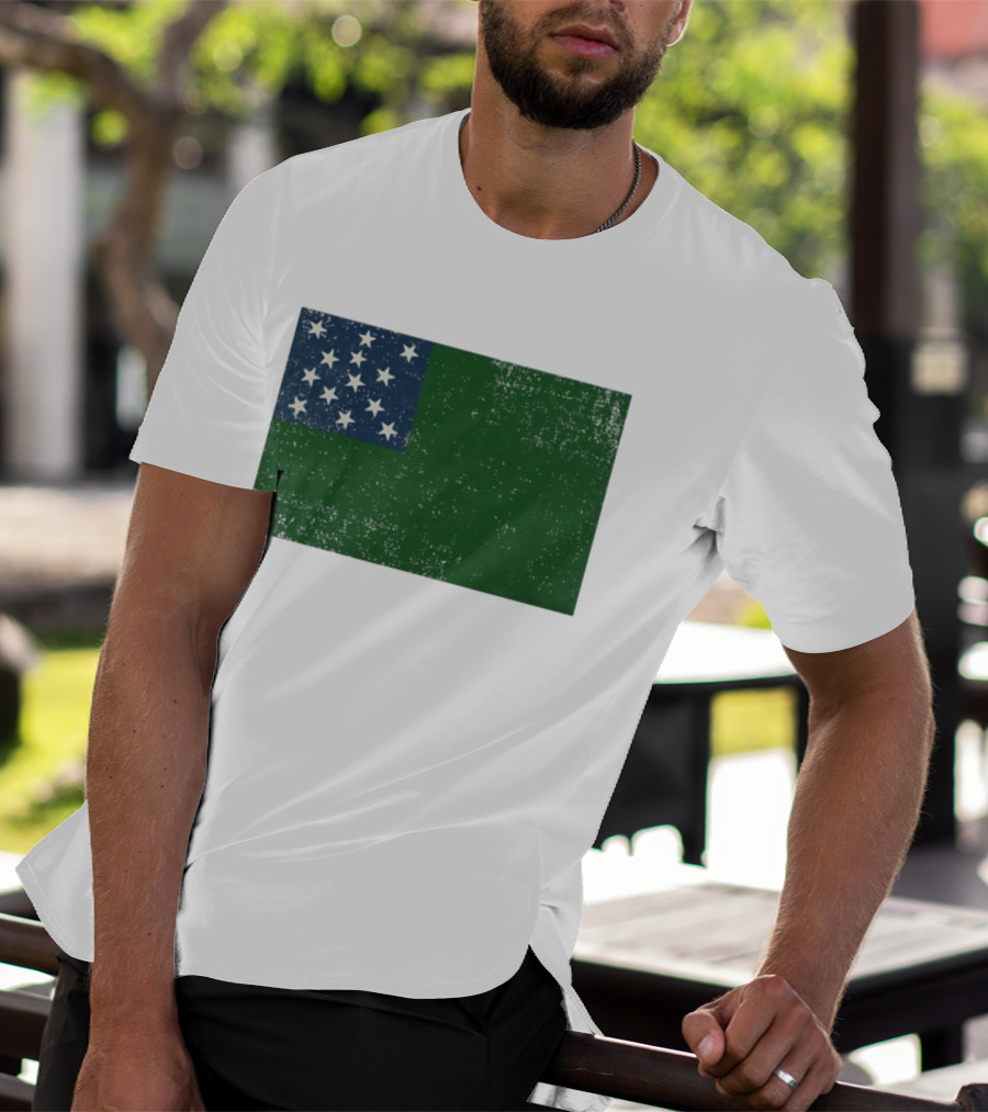 Vermont Historical Green Mountain Boys Flag Distressed T-Shirt