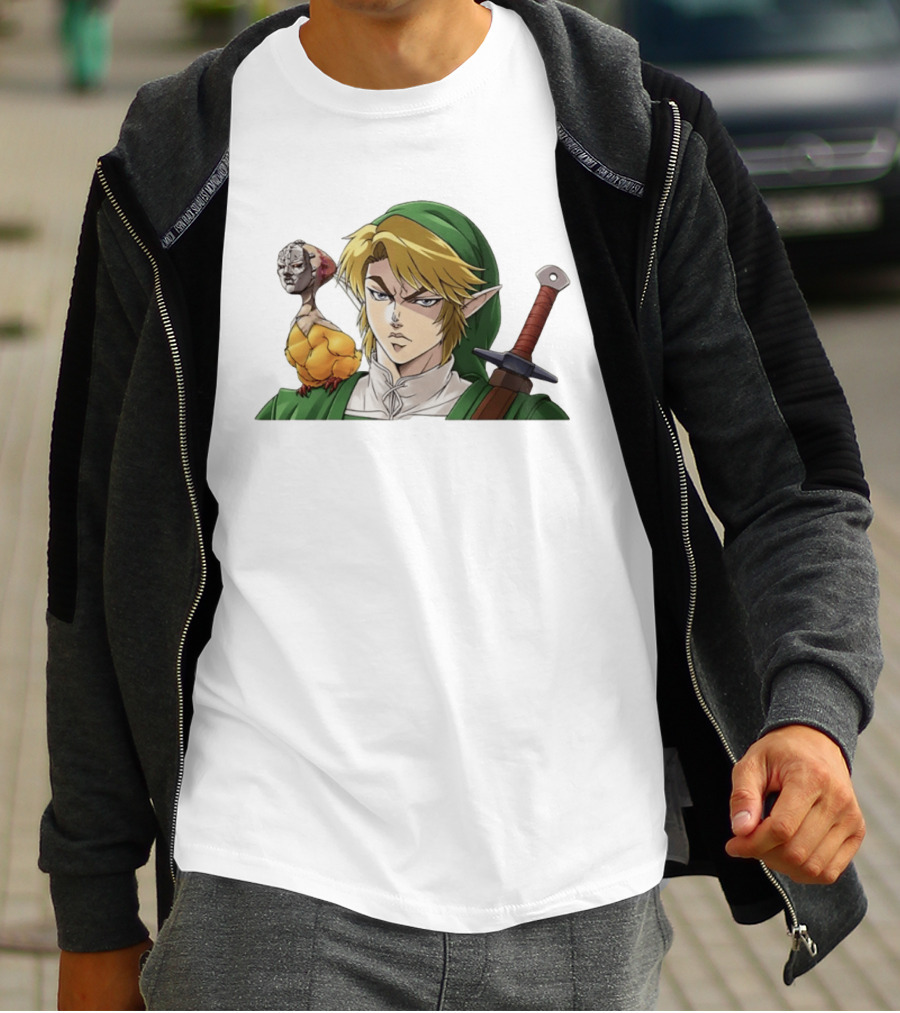 Link Dio Brando Fusion With Cucco JoJo References T-Shirt