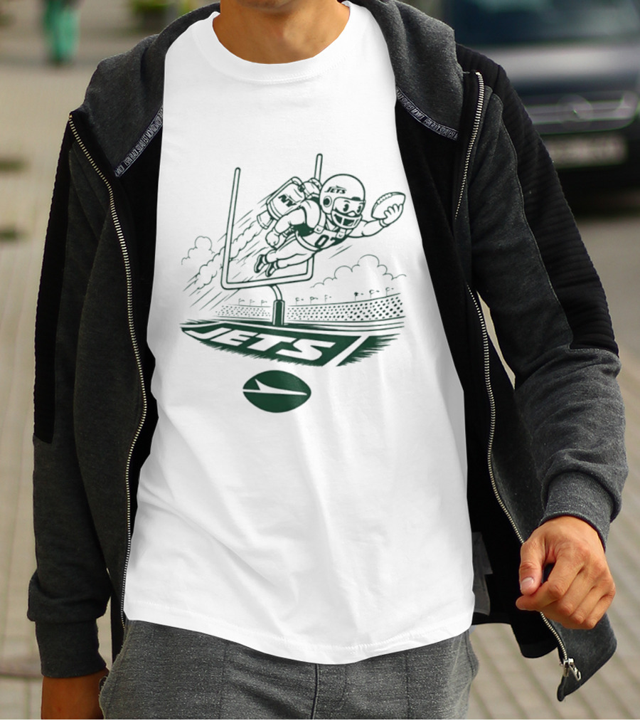 New York Jets Field Goal Jet Football End Zone Celebration T-Shirt