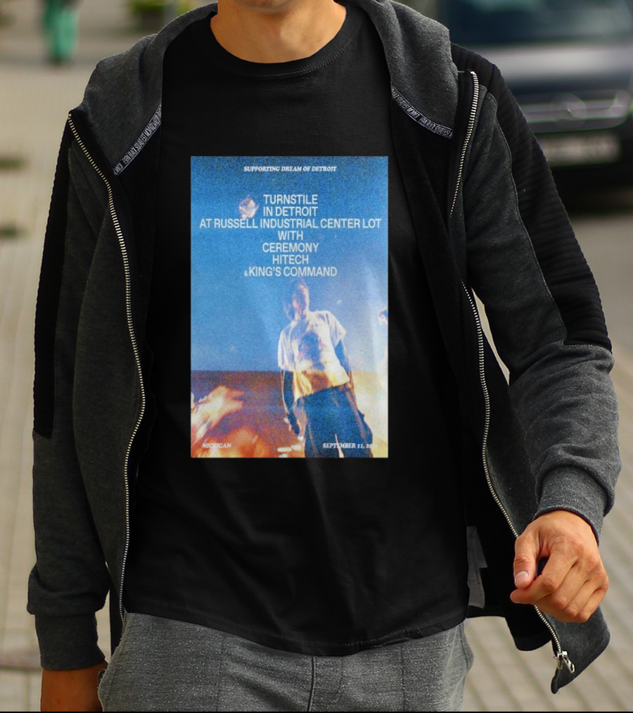 Supporting Dream Of Detroit Turnstile Russell Industrial Center Ceremony Hitech King's Command September 11 2026 Michigan T-Shirt
