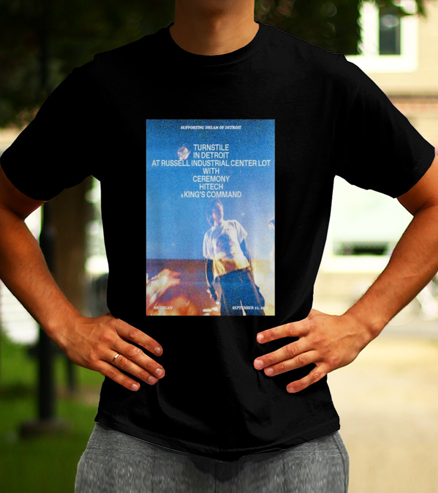 Supporting Dream Of Detroit Turnstile Russell Industrial Center Ceremony Hitech King's Command September 11 2026 Michigan T-Shirt