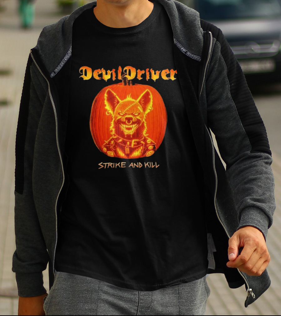 DevilDriver Halloween 2026 Strike And Kill Pumpkin T-Shirt