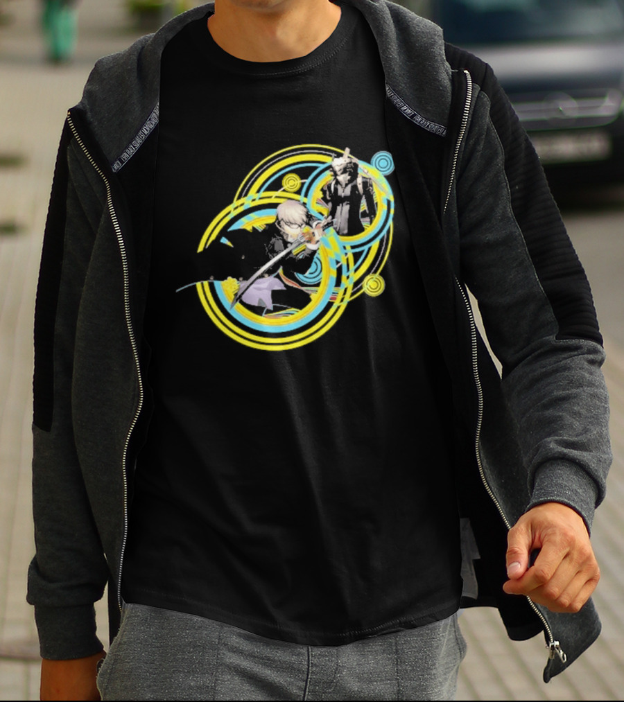 Persona 4 Revival Black Vibrant Character Artistry T-Shirt