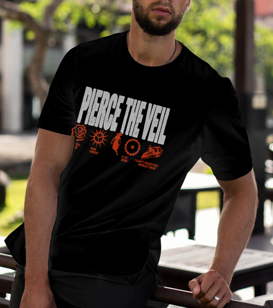 Pierce The Veil San Diego September 12 2026 Symbols Live At Petco Park T-Shirt
