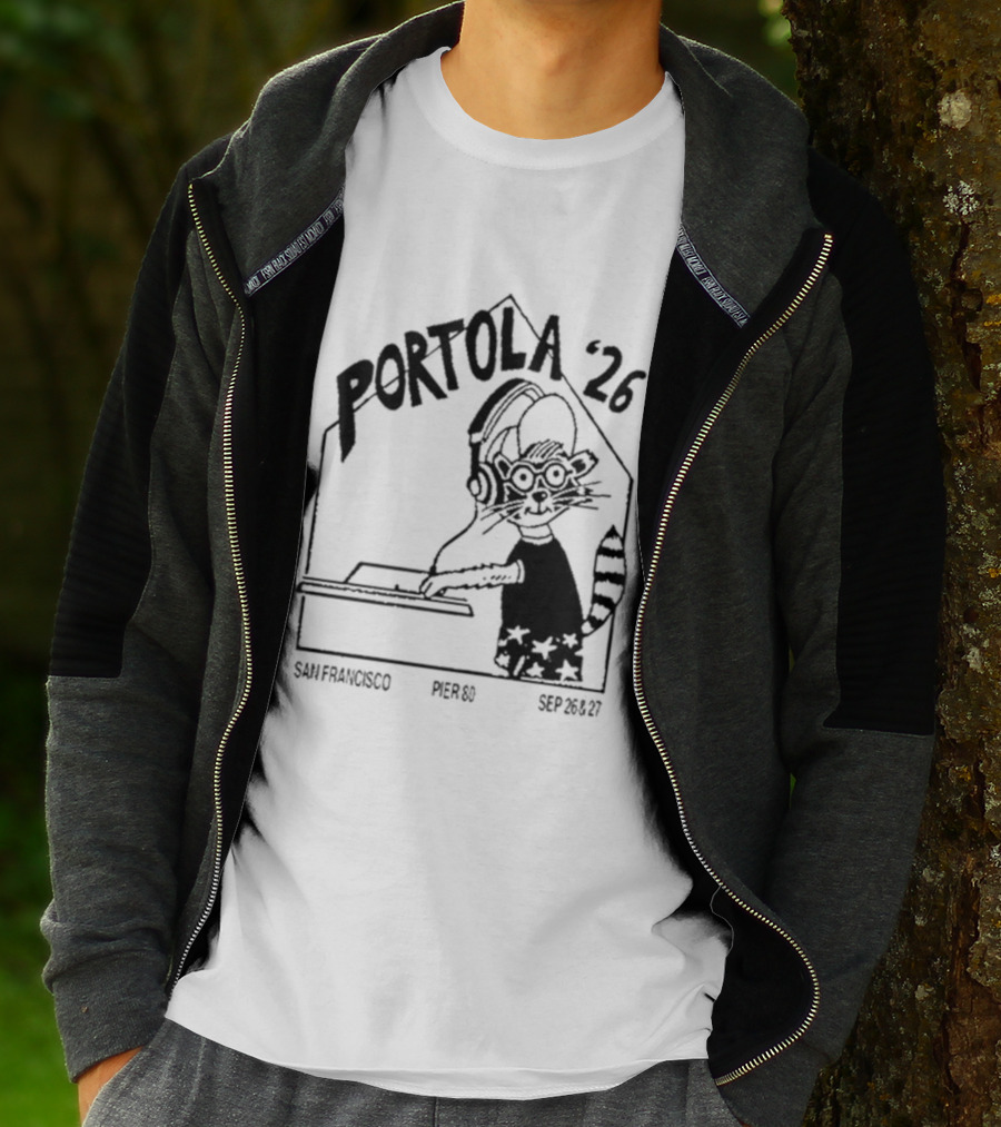 Portola 2026 San Francisco Festival DJ Cat T-Shirt