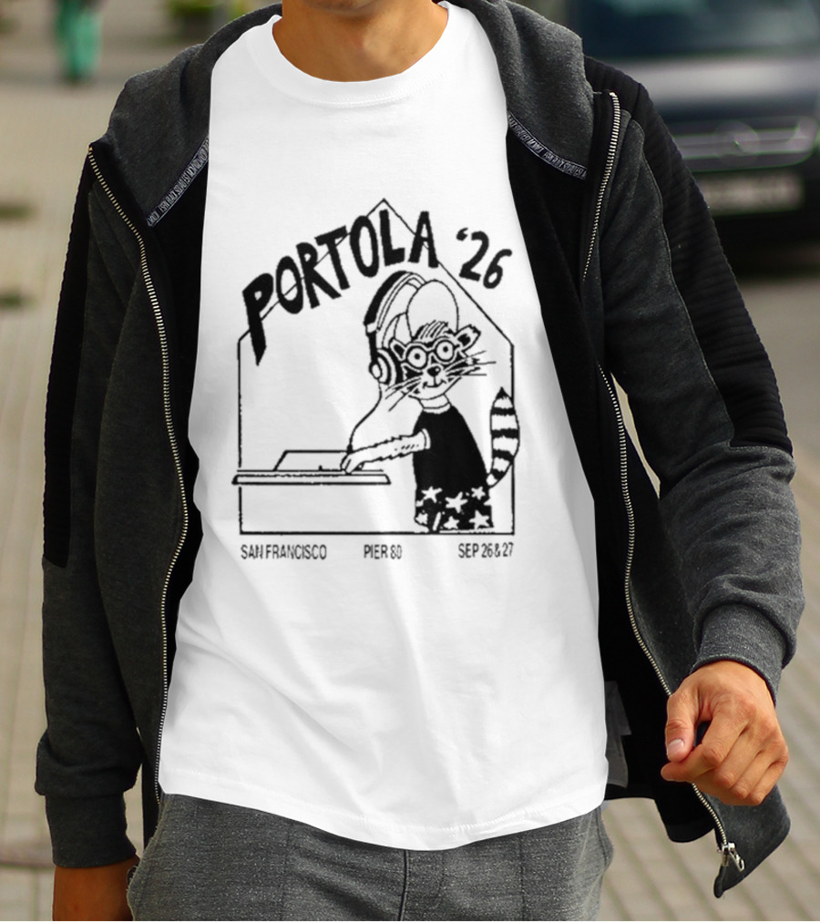 Portola 2026 San Francisco Festival DJ Cat T-Shirt