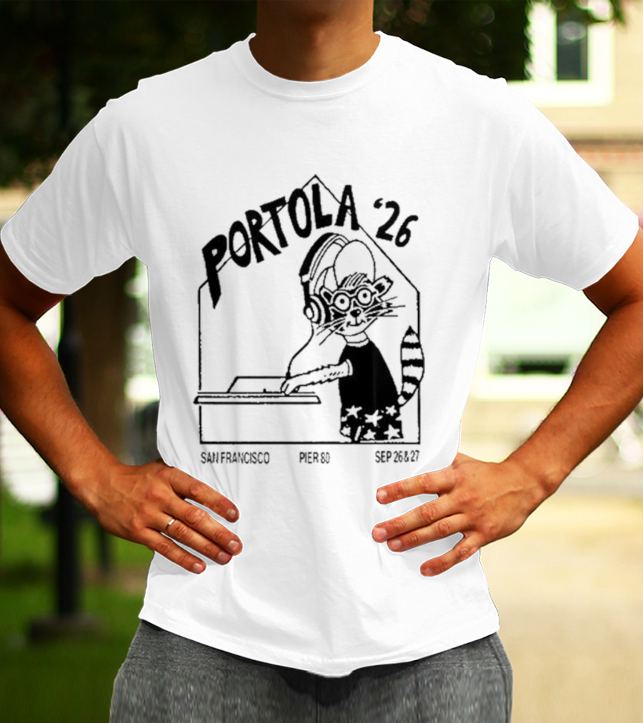 Portola 2026 San Francisco Festival DJ Cat T-Shirt