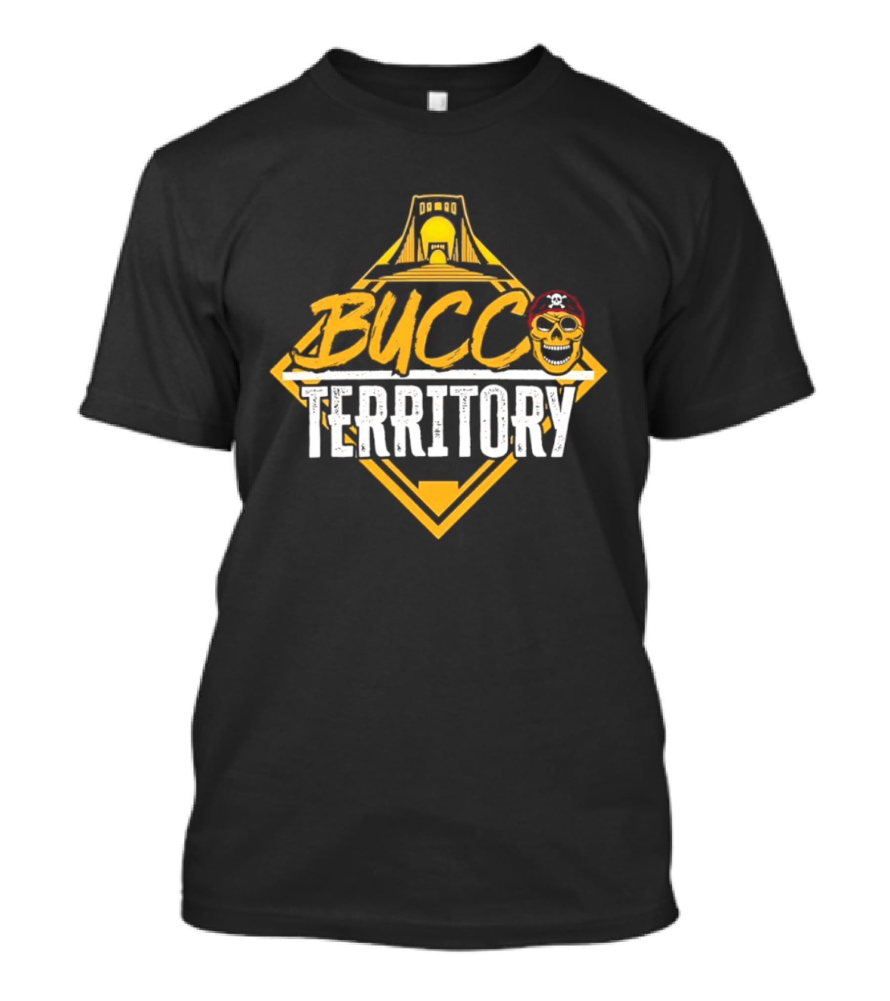Bucco Territory Pittsburgh Pirates Fan Apparel With Skull And Ballpark T-Shirt