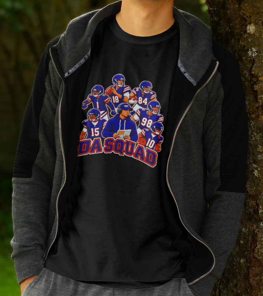 Da Squad Chicago Bear 8bit Game Quarterbacks And Coach Pixel T-Shirt