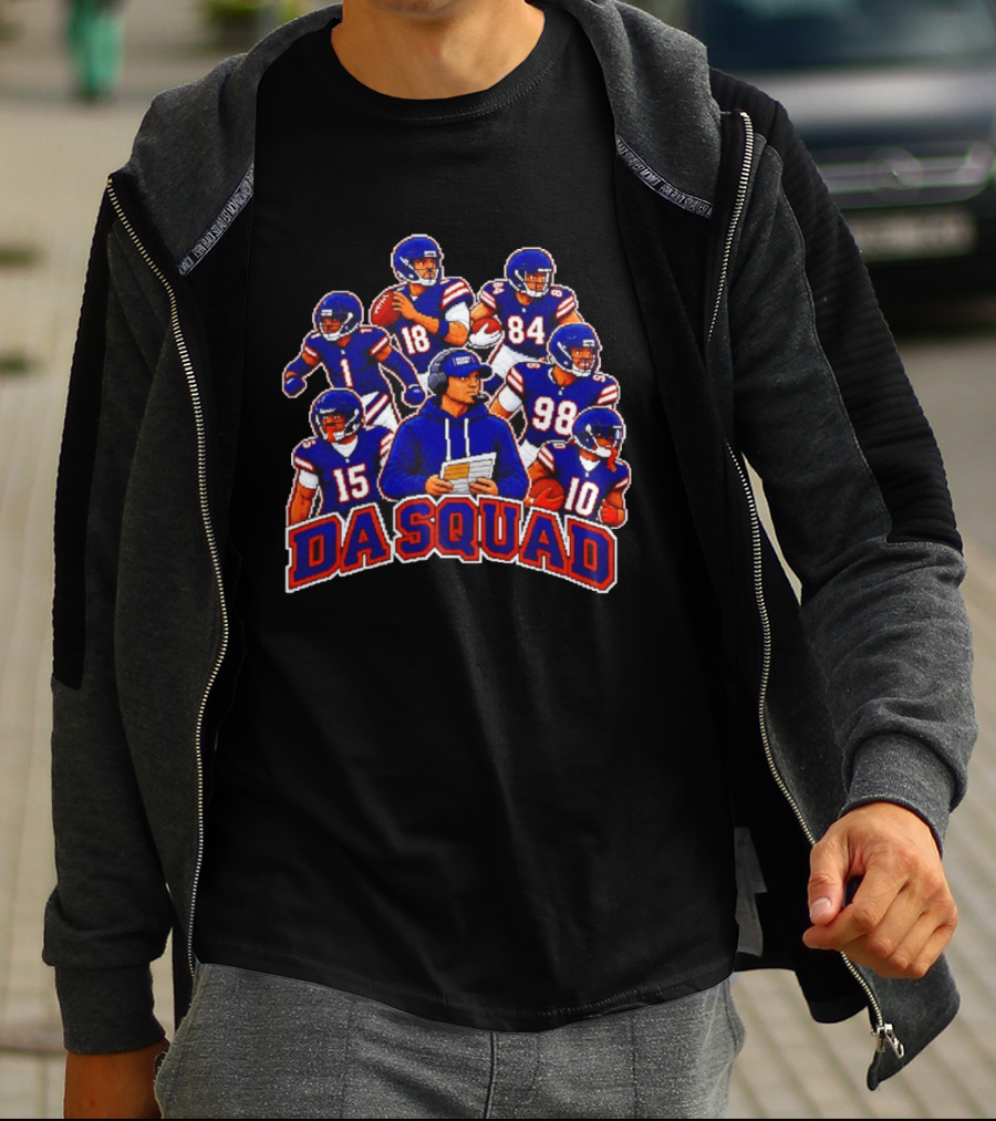 Da Squad Chicago Bear 8bit Game Quarterbacks And Coach Pixel T-Shirt