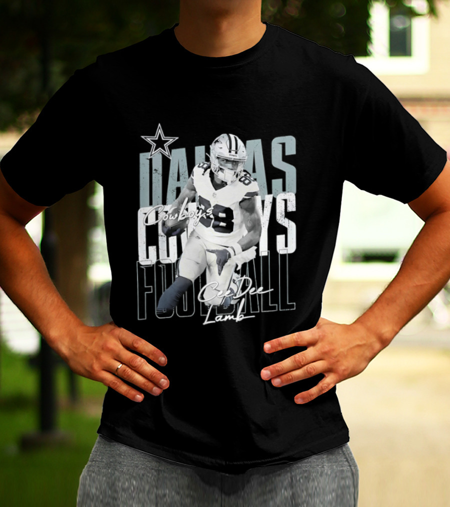 Dallas Cowboys Football CeeDee Lamb Legendary Player Card T-Shirt