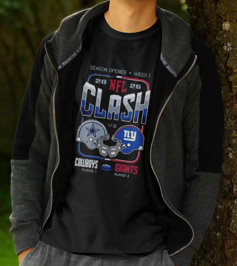 NFL Clash 2026 Cowboys Vs Giants Season Opener Week 1 Matchup T-Shirt