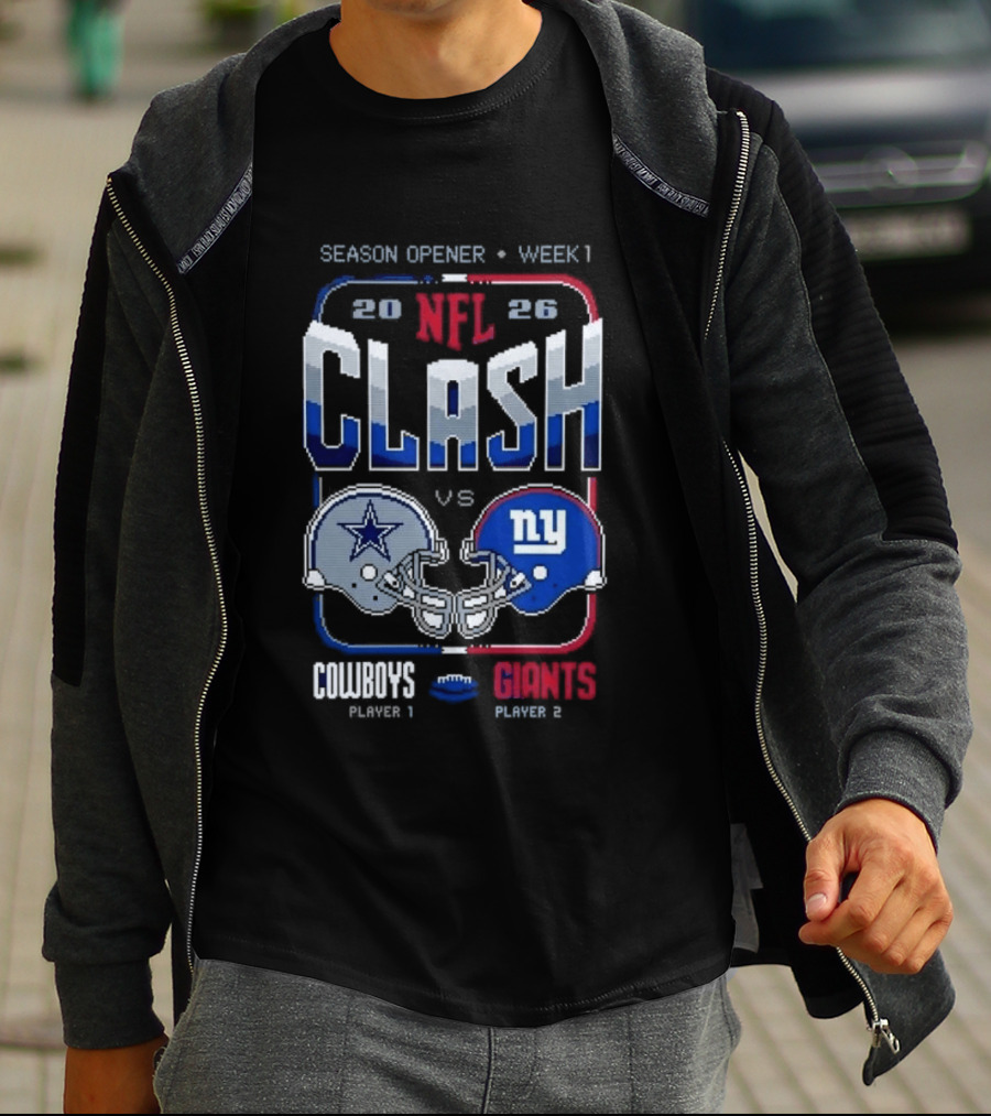 NFL Clash 2026 Cowboys Vs Giants Season Opener Week 1 Matchup T-Shirt