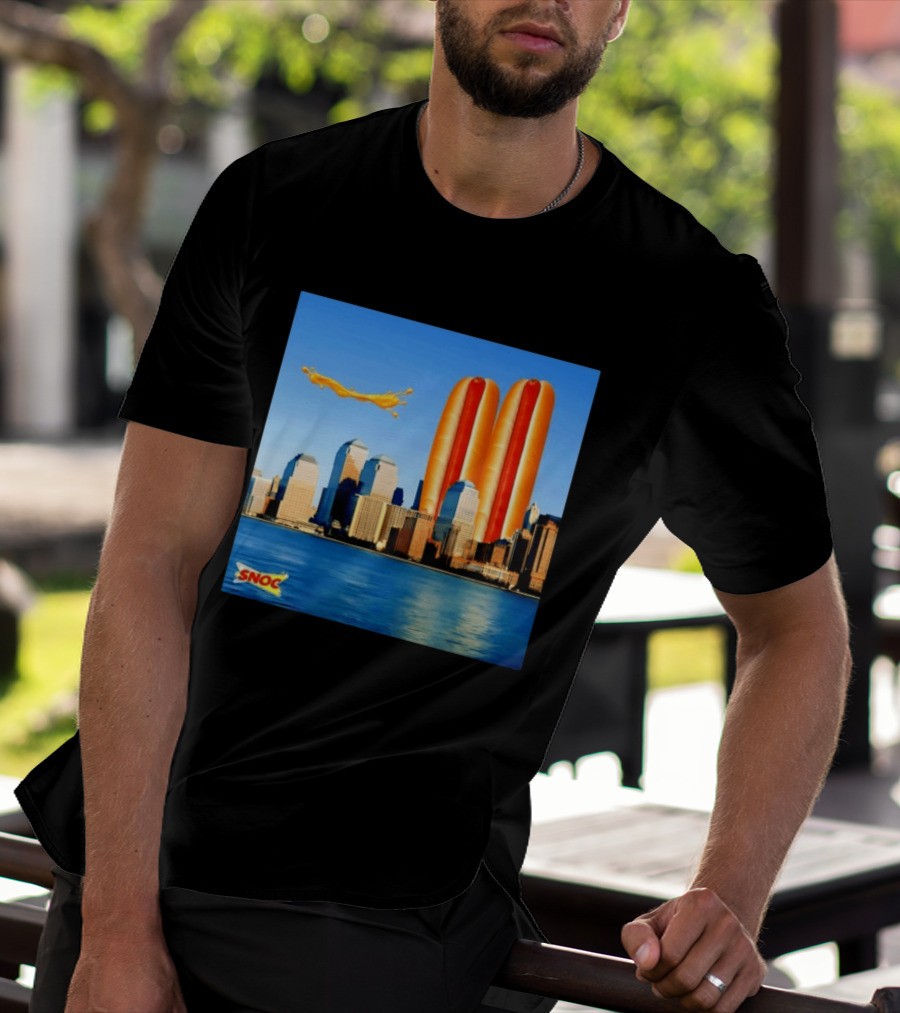Snoc Hot Dog Twin Towers New York City 911 Event T-Shirt