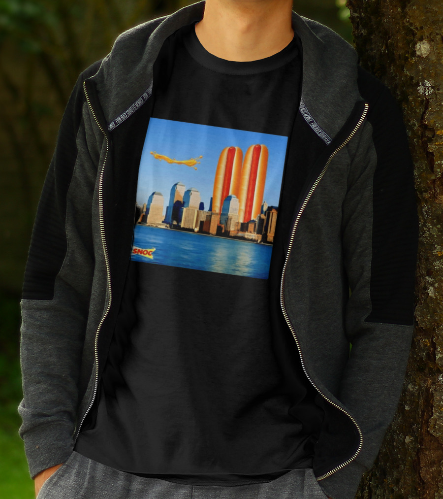 Snoc Hot Dog Twin Towers New York City 911 Event T-Shirt