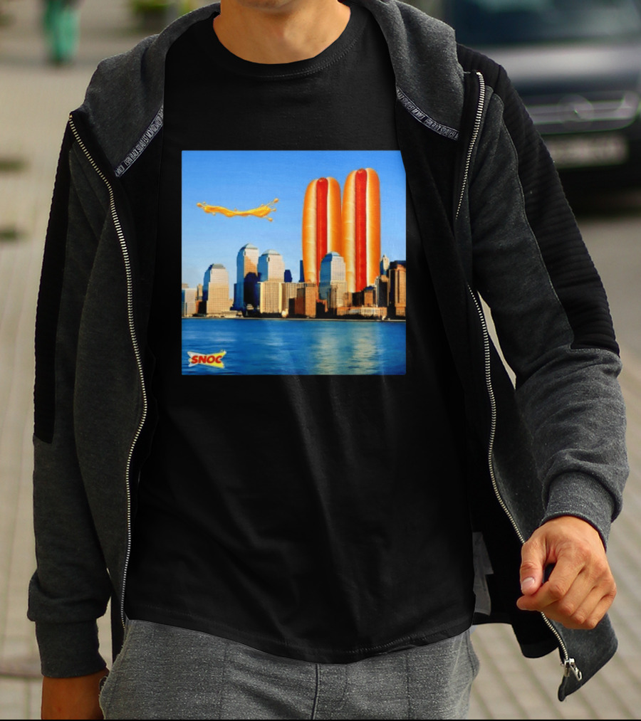 Snoc Hot Dog Twin Towers New York City 911 Event T-Shirt
