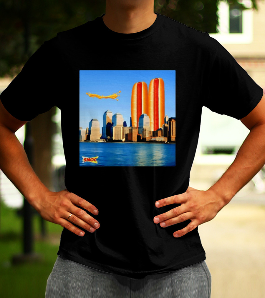Snoc Hot Dog Twin Towers New York City 911 Event T-Shirt