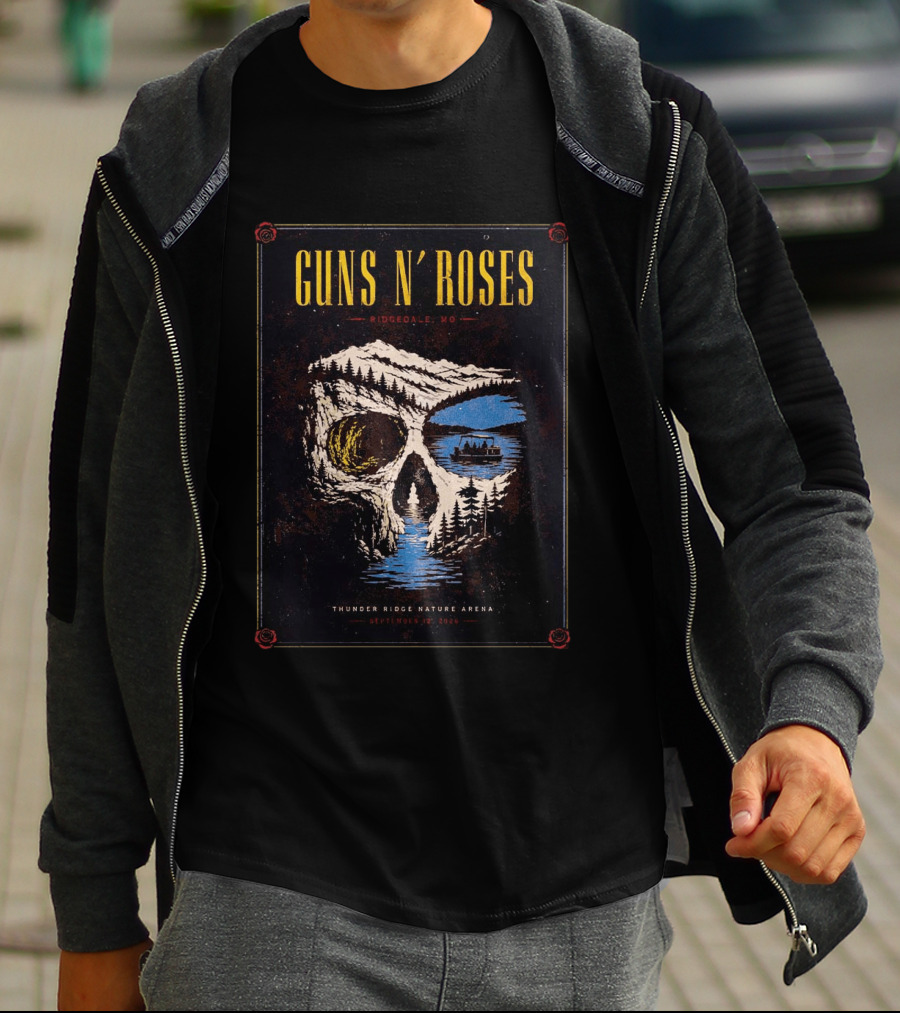 Guns N Roses Ridgedale MO 2026 Event Live At Thunder Ridge Nature Arena On September 12 2026 T-Shirt