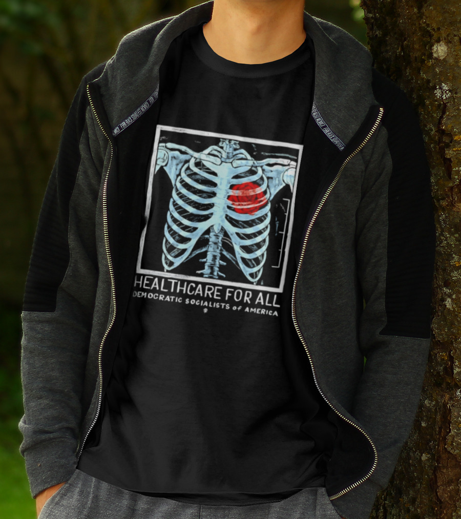 Healthcare For All Democratic Socialists Of America Ribcage T-Shirt