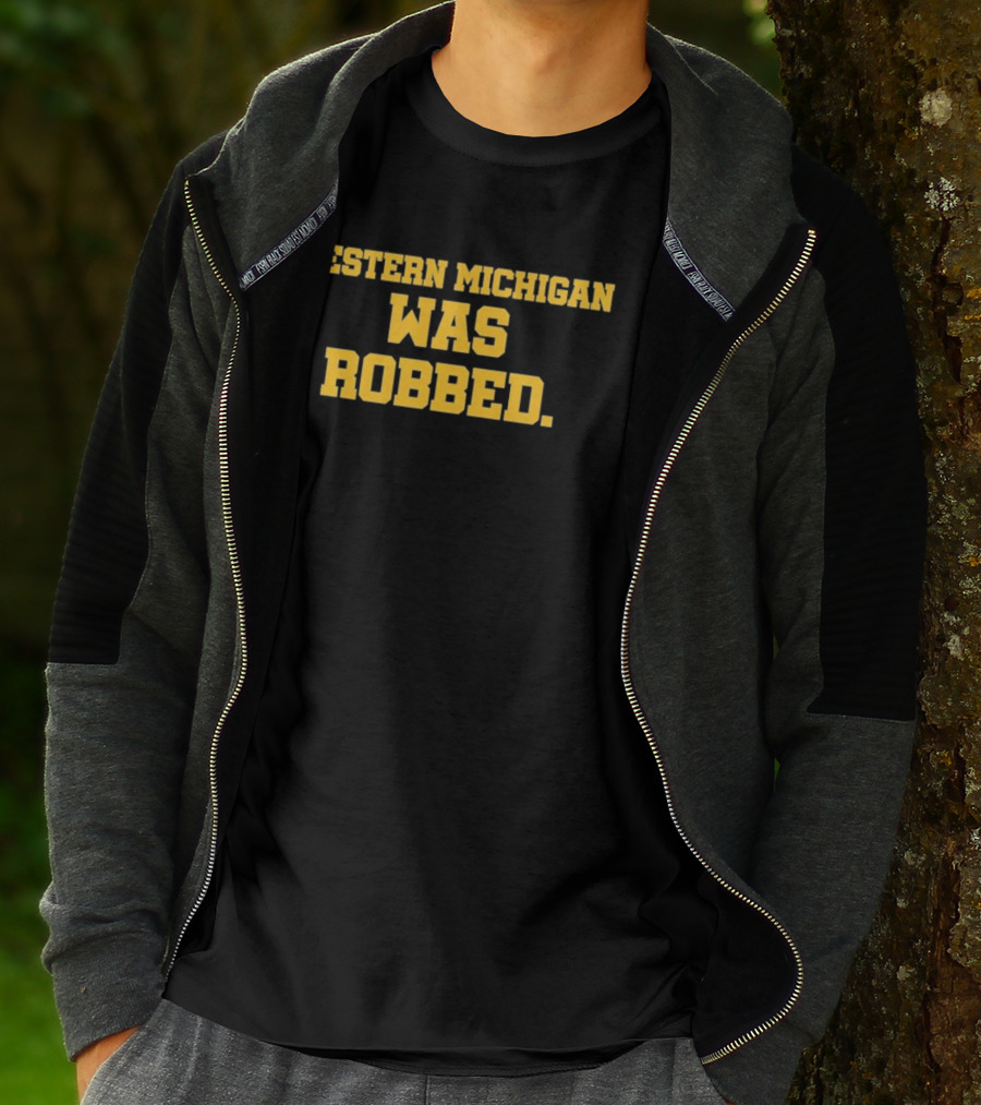 Western Michigan Was Robbed Bold Block T-Shirt