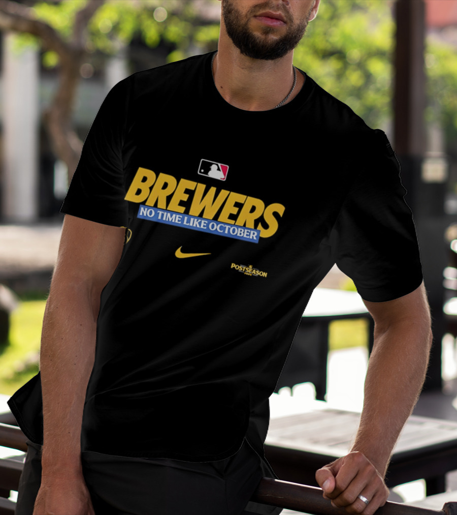 MLB Milwaukee Brewers 2026 No Time Like October Postseason Nike T-Shirt