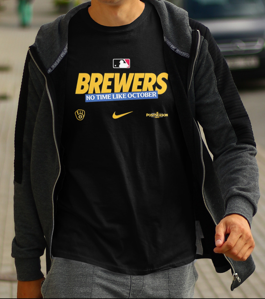MLB Milwaukee Brewers 2026 No Time Like October Postseason Nike T-Shirt