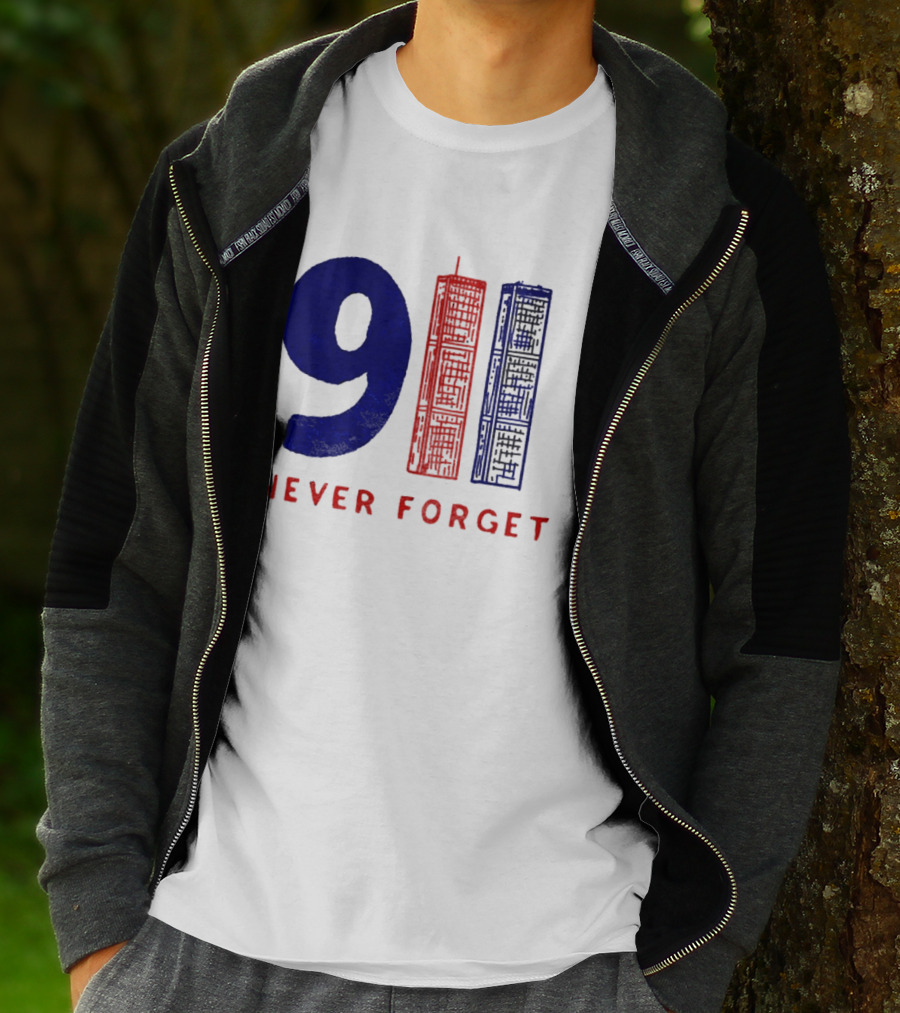 9/11 Never Forget Twin Towers American Patriotism T-Shirt
