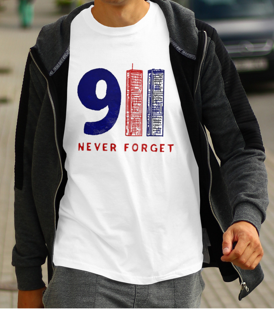 9/11 Never Forget Twin Towers American Patriotism T-Shirt