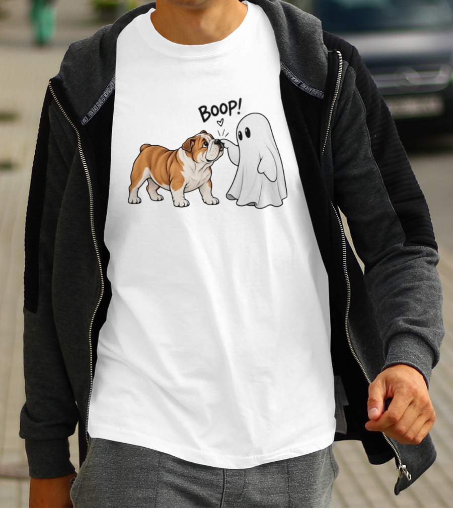 Bulldog Boop Ghost Halloween T-Shirt