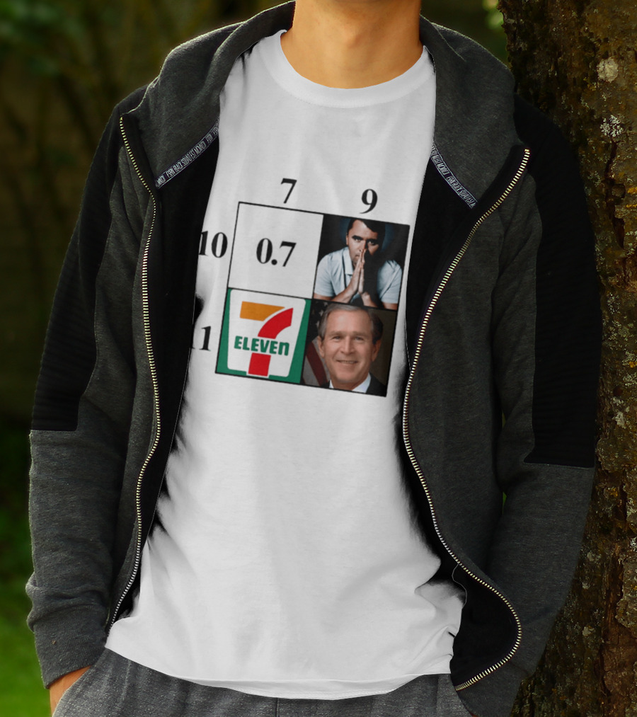 7 Eleven 07 George W. Bush Charlie Kirk Punnett Square 9 10 11 T-Shirt