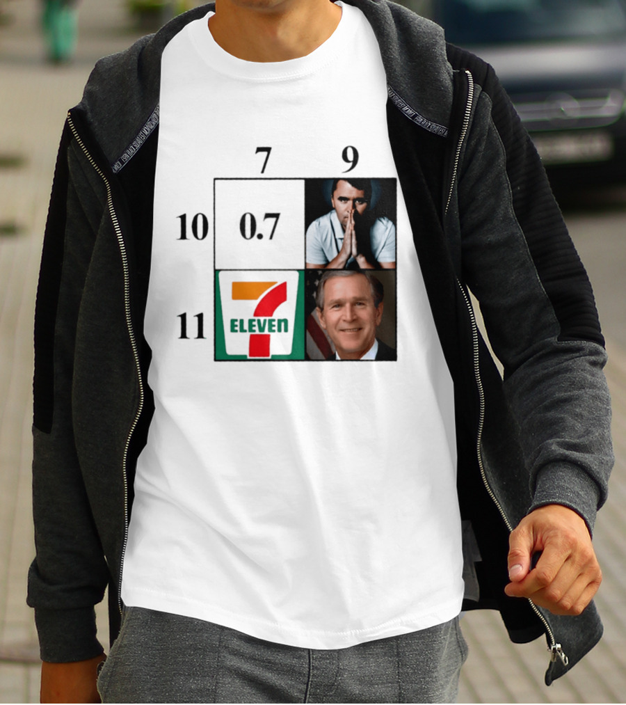 7 Eleven 07 George W. Bush Charlie Kirk Punnett Square 9 10 11 T-Shirt