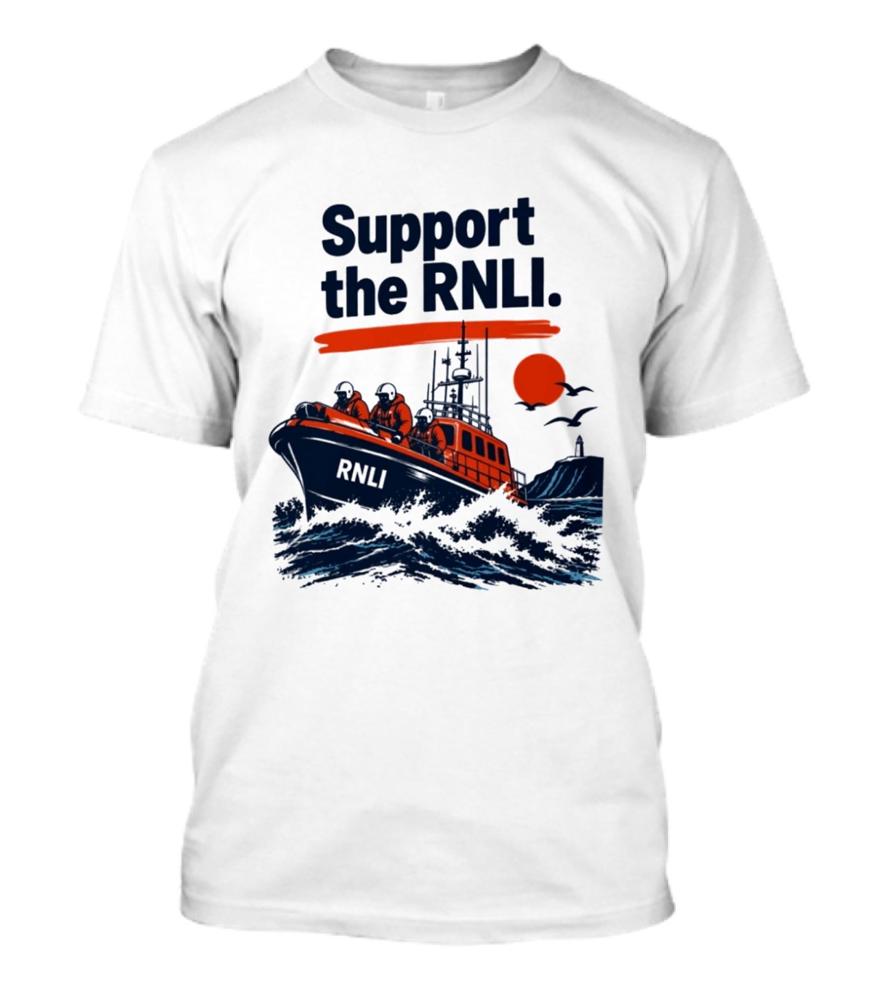 Support The RNLI Lifeboat Rescue At Sea T-Shirt