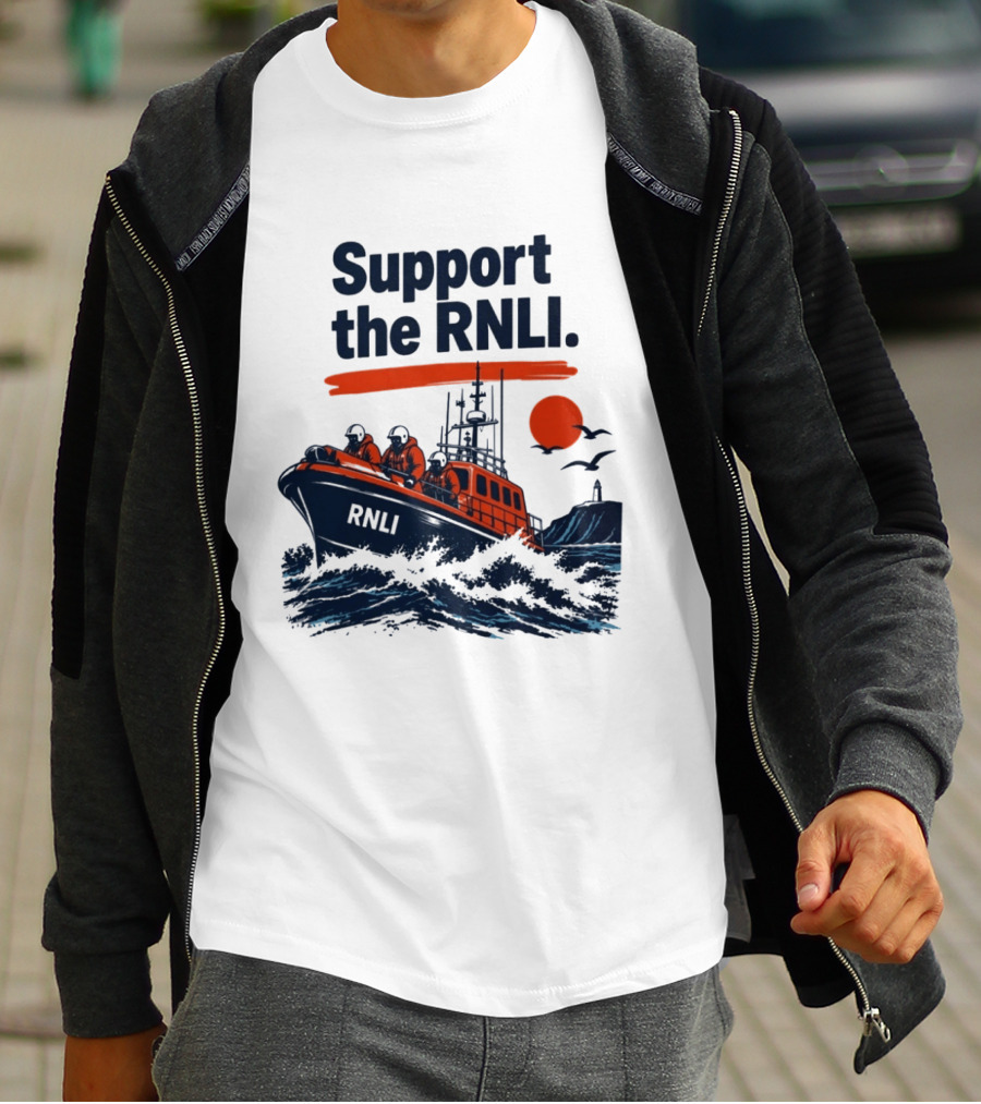 Support The RNLI Lifeboat Rescue At Sea T-Shirt
