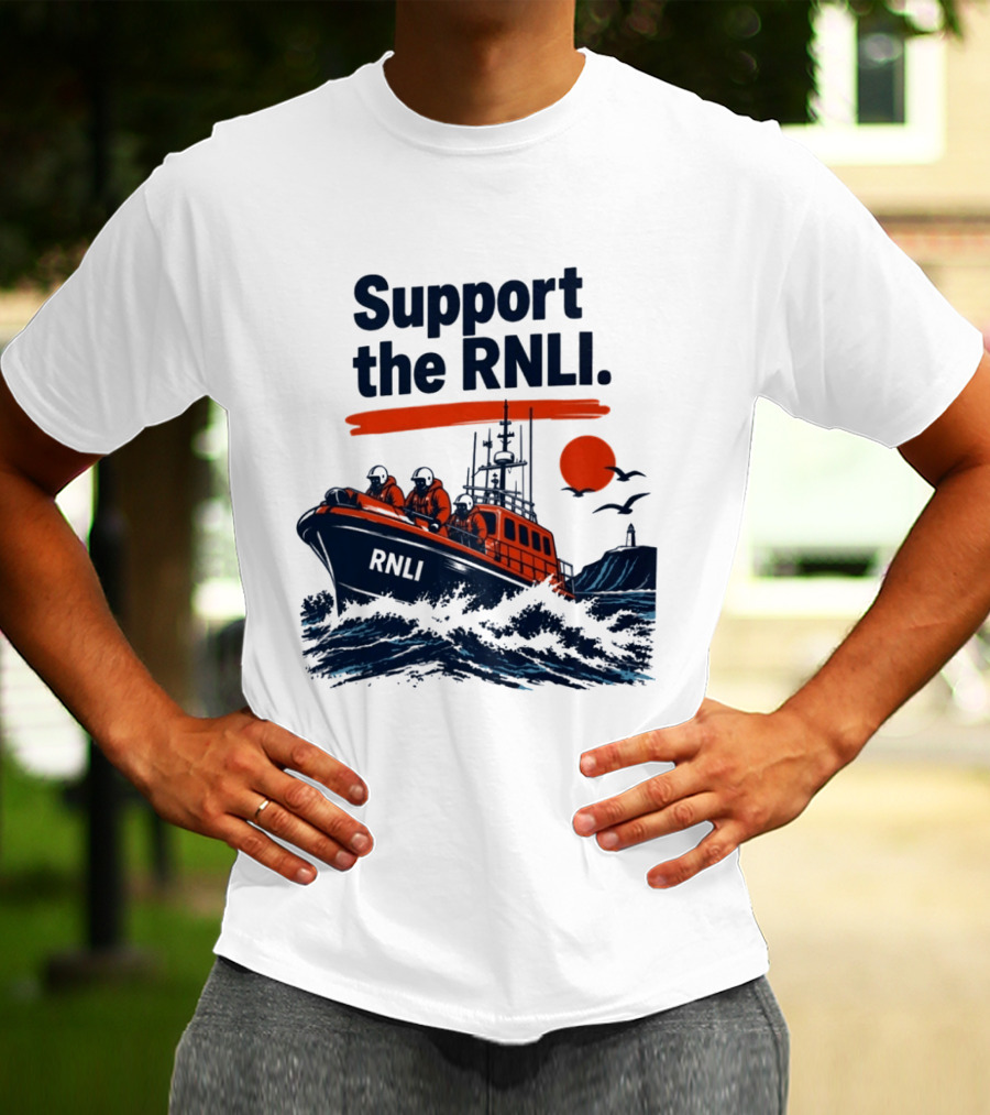 Support The RNLI Lifeboat Rescue At Sea T-Shirt