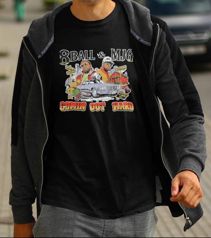 8Ball & MJG Comin Out Hard Memphis Orange Mound Pimpin' Ain't Dead Yet T-Shirt
