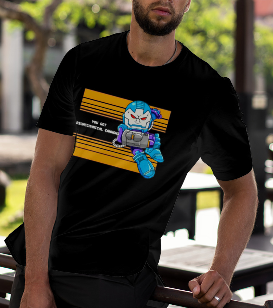 Apocalypse Marvel Cartoon Biomechanical Cannons T-Shirt